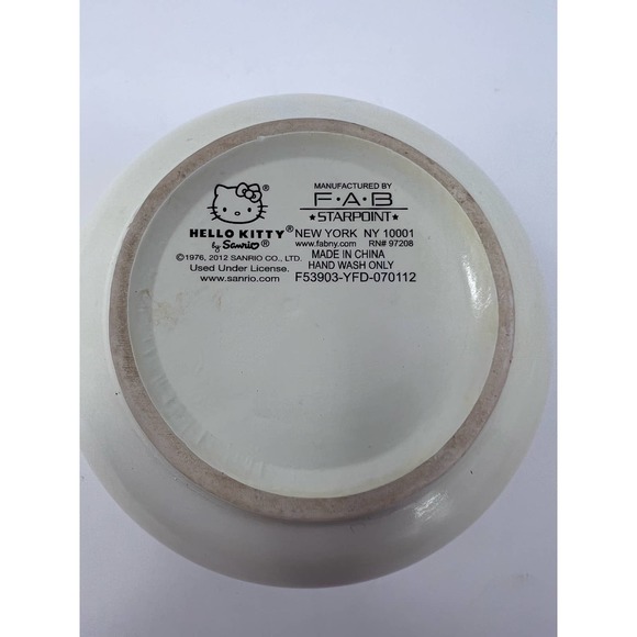 Sanrio Hello Kitty Oversized Mug/Soup Bowl 3‎ 3/4" x 5" x 3 3/4" Deep Pink - Picture 5 of 7